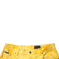 Dolce & Gabbana Yellow Tie Dye Cotton Straight Denim Jeans