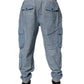 Dolce & Gabbana Light Blue Cotton Jogger Cargo Men Denim Pants