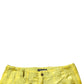 Dolce & Gabbana Yellow DG Monogram Polyester Straight Pants
