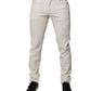 Dolce & Gabbana Off White Cotton Stretch Skinny Denim Jeans