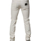 Dolce & Gabbana Off White Cotton Stretch Skinny Denim Jeans