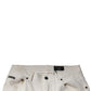 Dolce & Gabbana Off White Cotton Stretch Skinny Denim Jeans