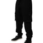 Dolce & Gabbana Black Cotton Jogger Cargo Sweatpants Pants