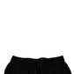 Dolce & Gabbana Black Cotton Mid Waist Jogger Sweatpants Pants