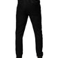 Dolce & Gabbana Black Mid Waist Jogger Men Sweatpants Pants