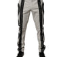 Dolce & Gabbana White Lace Trim Mid Waist Dress Formal Pants