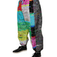 Dolce & Gabbana Multicolor Patchwork Mid Waist Sweatpants Pants