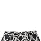 Dolce & Gabbana Black White Linen Bermuda Shorts