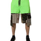 Dolce & Gabbana Green Patchwork Camouflage Men Cargo Shorts