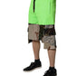 Dolce & Gabbana Green Patchwork Camouflage Men Cargo Shorts