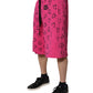 Dolce & Gabbana Pink Cotton Heart Print Bermuda Shorts