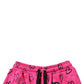 Dolce & Gabbana Pink Cotton Heart Print Bermuda Shorts
