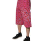 Dolce & Gabbana Pink Cherry Print Cargo Cotton Shorts