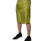 Dolce & Gabbana Green Silk Heart Print Bermuda Shorts