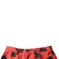 Dolce & Gabbana Orange Silk Heart Print Bermuda Shorts