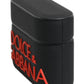 Dolce & Gabbana Black Orange Silicone Embossed Logo Airpods Case