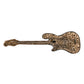Dolce & Gabbana Gold Brass Logo Beaded Guitar Pin Brooch