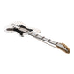 Dolce & Gabbana Gold Brass Logo Beaded Guitar Pin Brooch