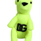Dolce & Gabbana Green Bear Embroidered Logo Keychain Clasp Keyring