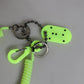 Dolce & Gabbana Green Springy Key Holder DG Logo Men's Keychain Keyring