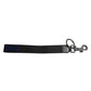 Dolce & Gabbana Black Logo Nylon Silver Brass Men Holder Keychain Keyring