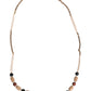 Dolce & Gabbana Black Gold Wooden Beaded Logo Pendant Necklace