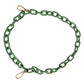 Dolce & Gabbana Green Plexy Acrylic Chunky Gold Hardware Wallet Chain