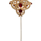 Dolce & Gabbana Gold Tone Red Crystal Embellish 925 Sterling Silver Pin