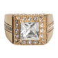 Dolce & Gabbana Gold Tone Sterling Silver 925 Crystals Ring
