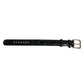 Dolce & Gabbana Black Exotic Leather Gold Tone Metal Buckle Armband