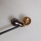 Dolce & Gabbana Gold Brass Black Pearl Clip On Dangling Jewelry Earrings