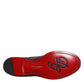 Dolce & Gabbana Maroon Calfskin Leather Derby Men Dress Shoes