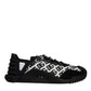 Dolce & Gabbana Black Logo Lace Up Low Top NS1 Sneakers Shoes