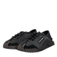 Dolce & Gabbana Black Silver Logo Low Top Men Sneakers Shoes