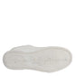 Dolce & Gabbana White Black Leather Low Top Sneakers Shoes
