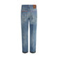 Valentino Blue Cotton Straight-Leg Jeans