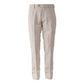 Yes Zee Beige Linen Jeans & Pant