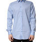 Dolce & Gabbana Light Blue Cotton GOLD Dress Formal Shirt