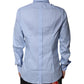 Dolce & Gabbana Light Blue Cotton GOLD Dress Formal Shirt