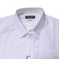 Dolce & Gabbana White Cotton Collared GOLD Dress Formal Shirt