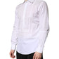 Dolce & Gabbana White Cotton Collared Dress Formal Shirt