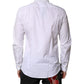 Dolce & Gabbana White Cotton Collared Dress Formal Shirt