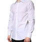 Dolce & Gabbana White Cotton GOLD Dress Formal Shirt