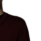 Dolce & Gabbana Maroon Cashmere V-neck Men Pullover Sweater