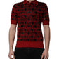 Dolce & Gabbana Red Cotton XOXO Collared Polo T-shirt