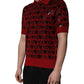 Dolce & Gabbana Red Cotton XOXO Collared Polo T-shirt