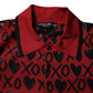 Dolce & Gabbana Red Cotton XOXO Collared Polo T-shirt