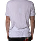 Dolce & Gabbana White Cotton Logo Patch V-neck Tee T-shirt