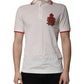 Dolce & Gabbana White Cotton Logo Collared Polo Men T-shirt