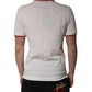 Dolce & Gabbana White Cotton Logo Collared Polo Men T-shirt